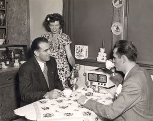 Senator Joseph McCarthy is able to eat Soviet foodstuffs in limited quantities while taking a test-version of an American health capsule.